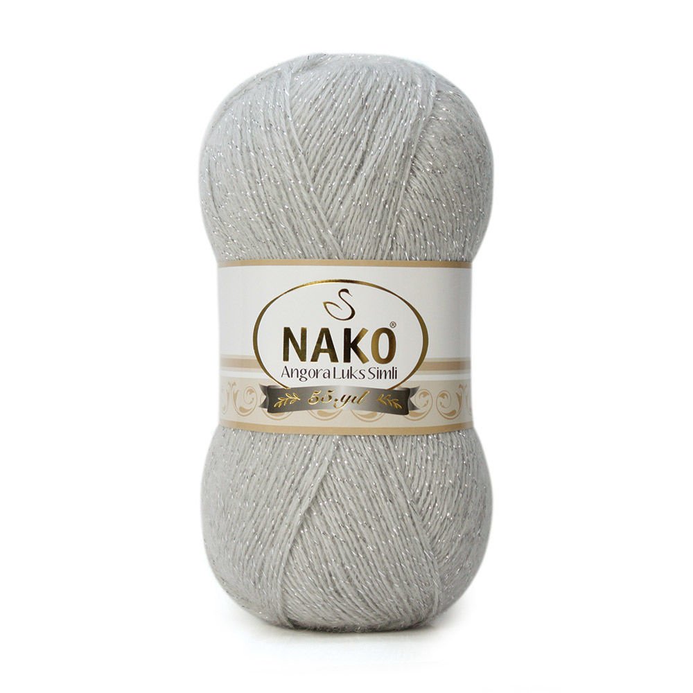 Nako Angora Luks simli, glitter, crochet knit yarn, Hobby Shopy