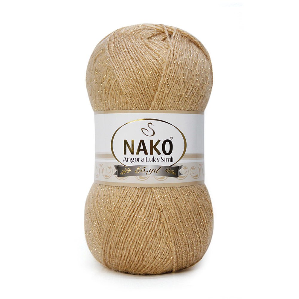 Nako Angora Luks simli, glitter, crochet knit yarn, Hobby Shopy