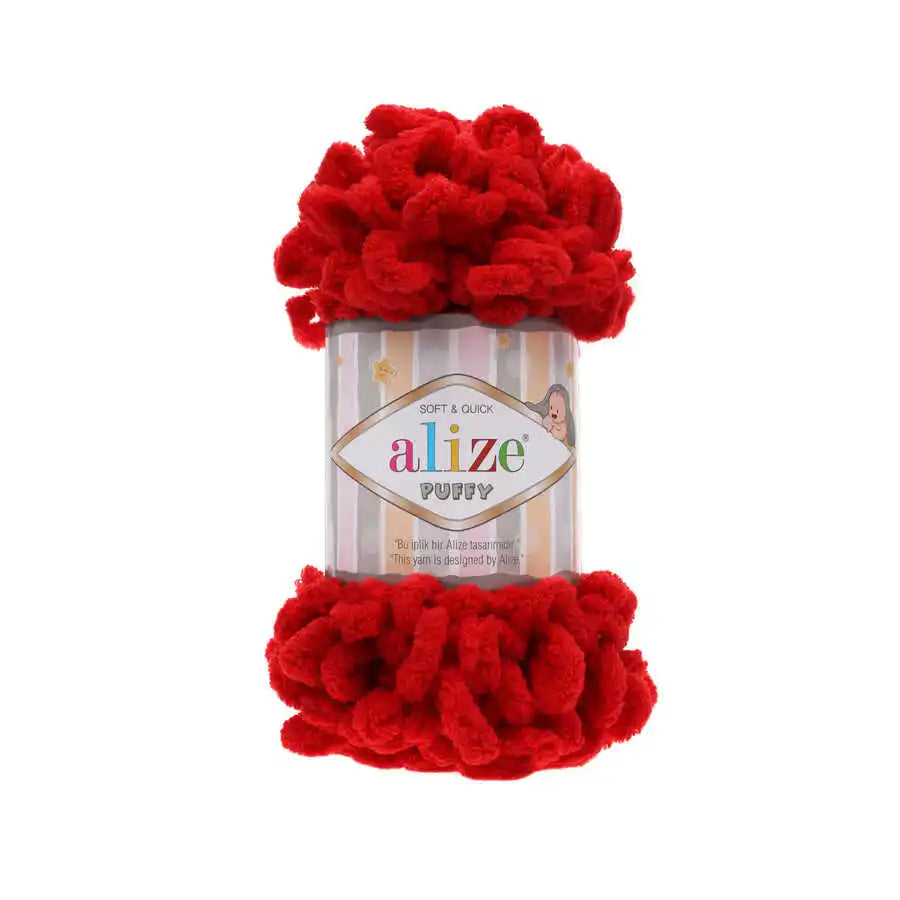 Alize Puffy Yarn, Finger Knitting
