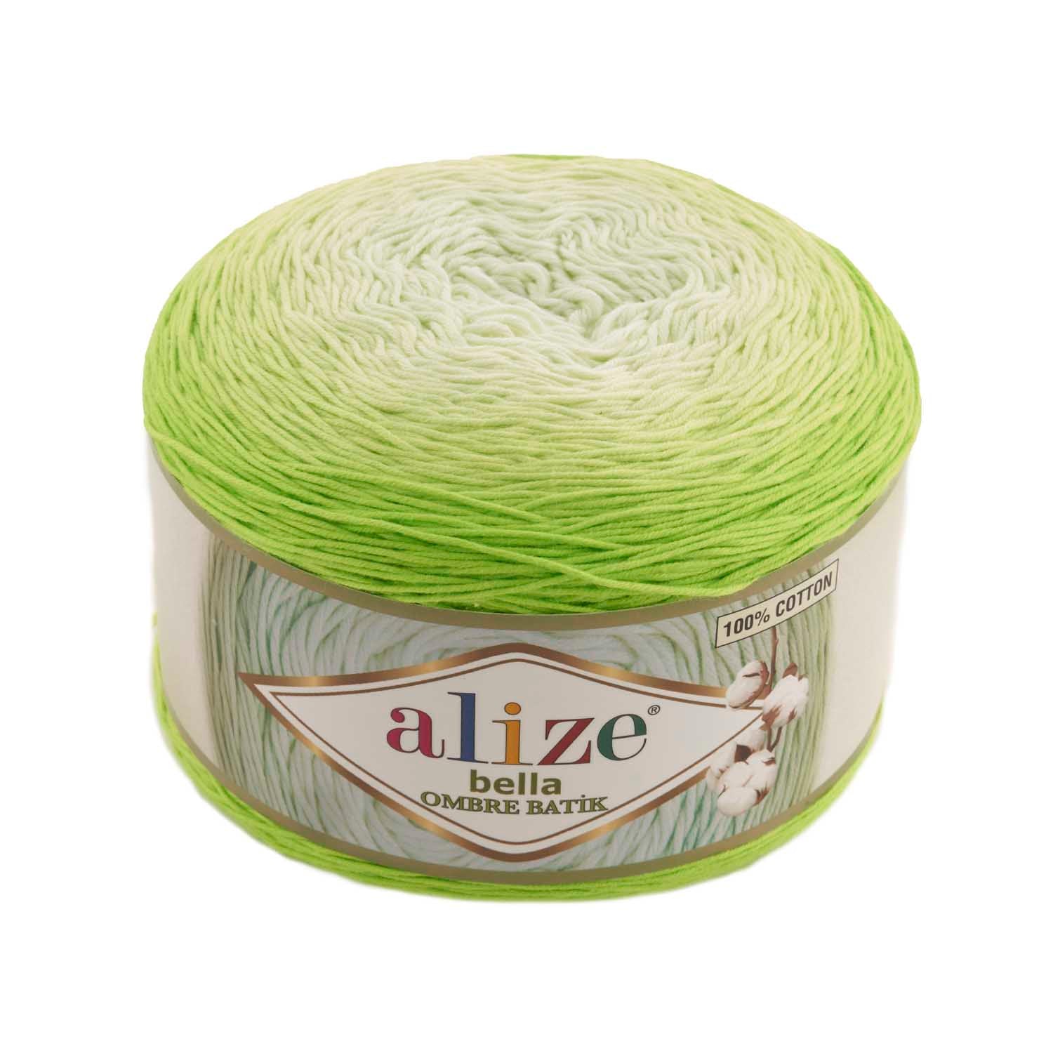 Alize Bella Ombre Batik 7412 Cake Yarn, Cotton, Hand hnitting, Crochet, Hobby Shopy