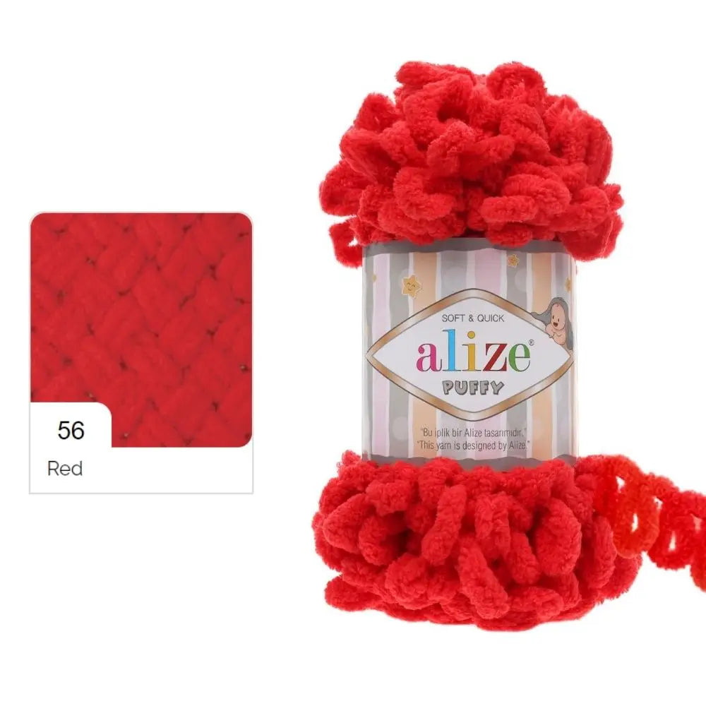 Alize Puffy Yarn, Finger Knitting
