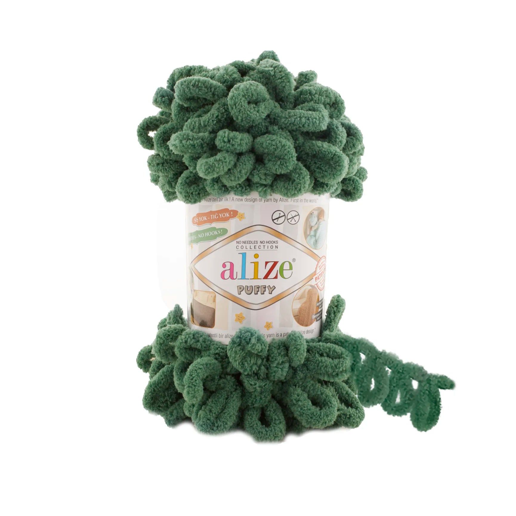 Alize Puffy Yarn, Finger Knitting