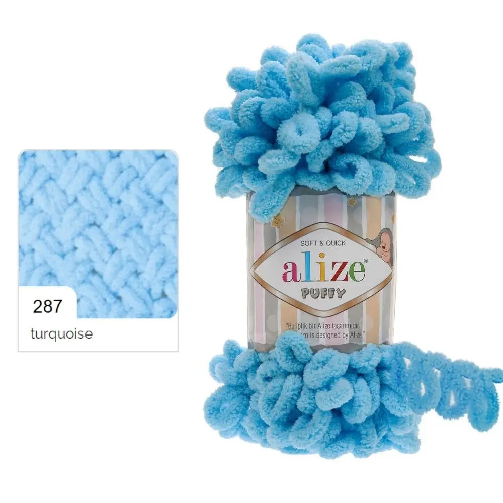 Alize Puffy Yarn, Finger Knitting
