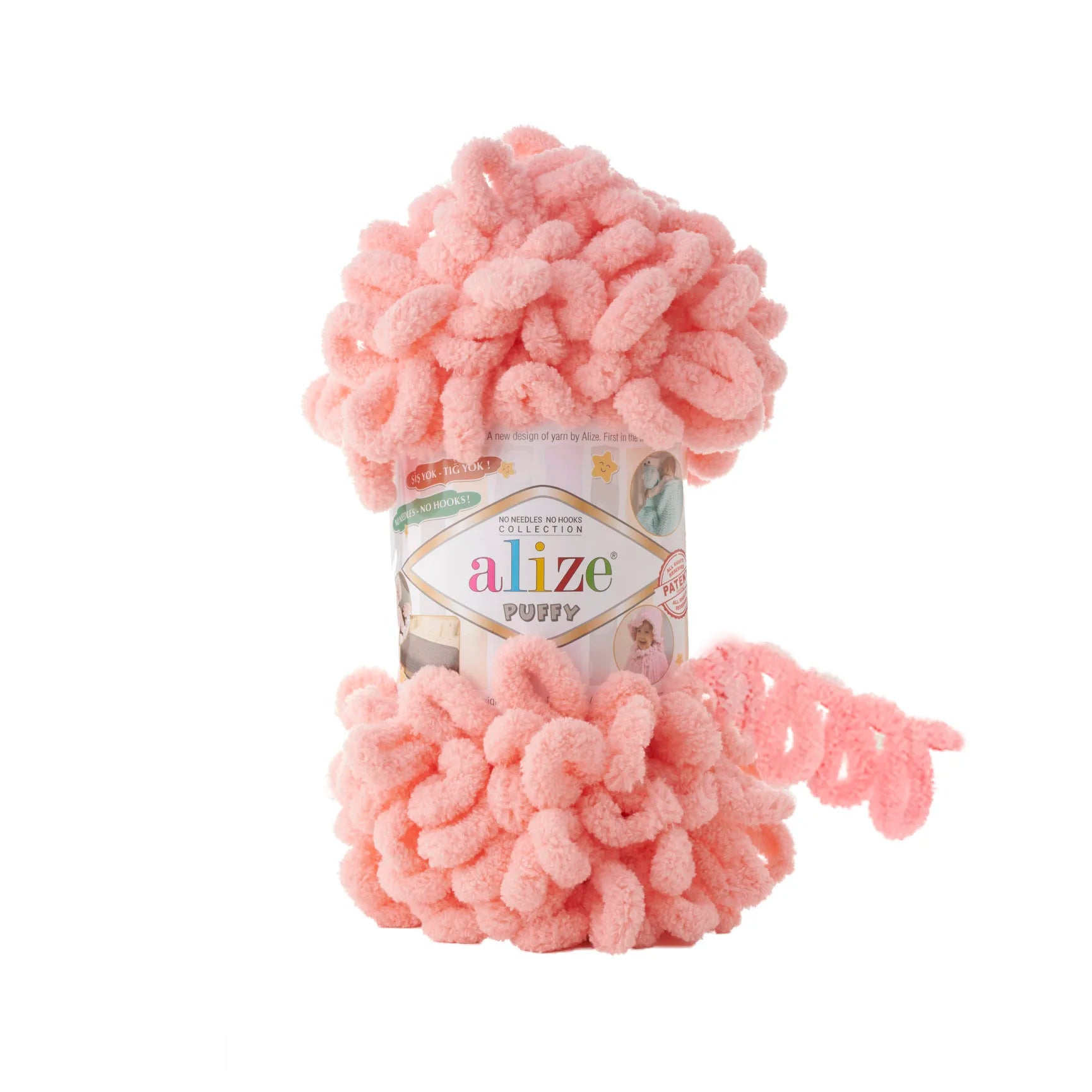 Alize Puffy Yarn, Finger Knitting