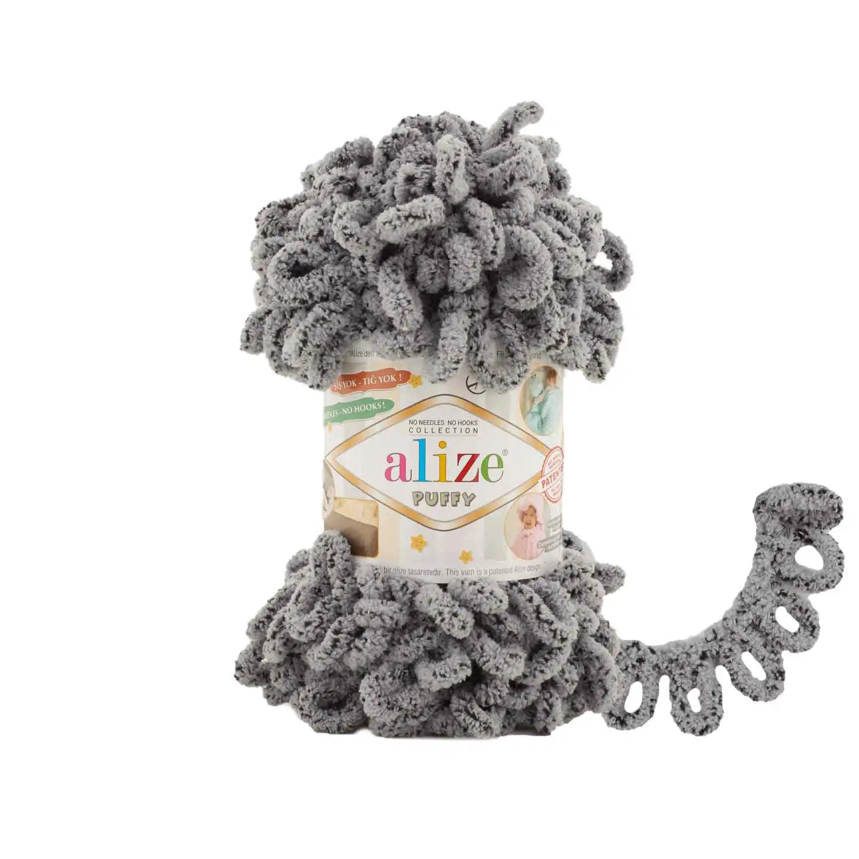 Alize Puffy Yarn, Finger Knitting