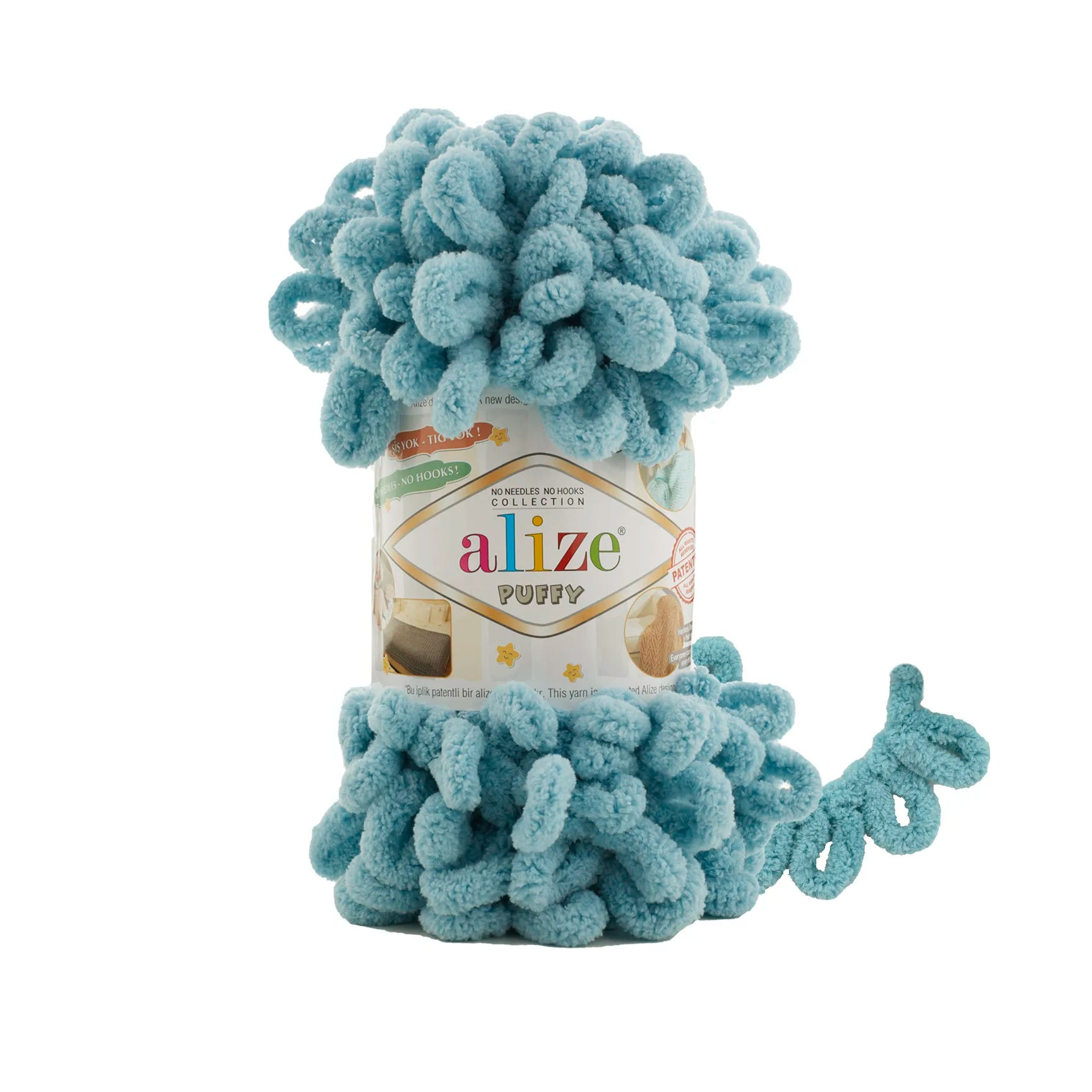Alize Puffy Yarn, Finger Knitting