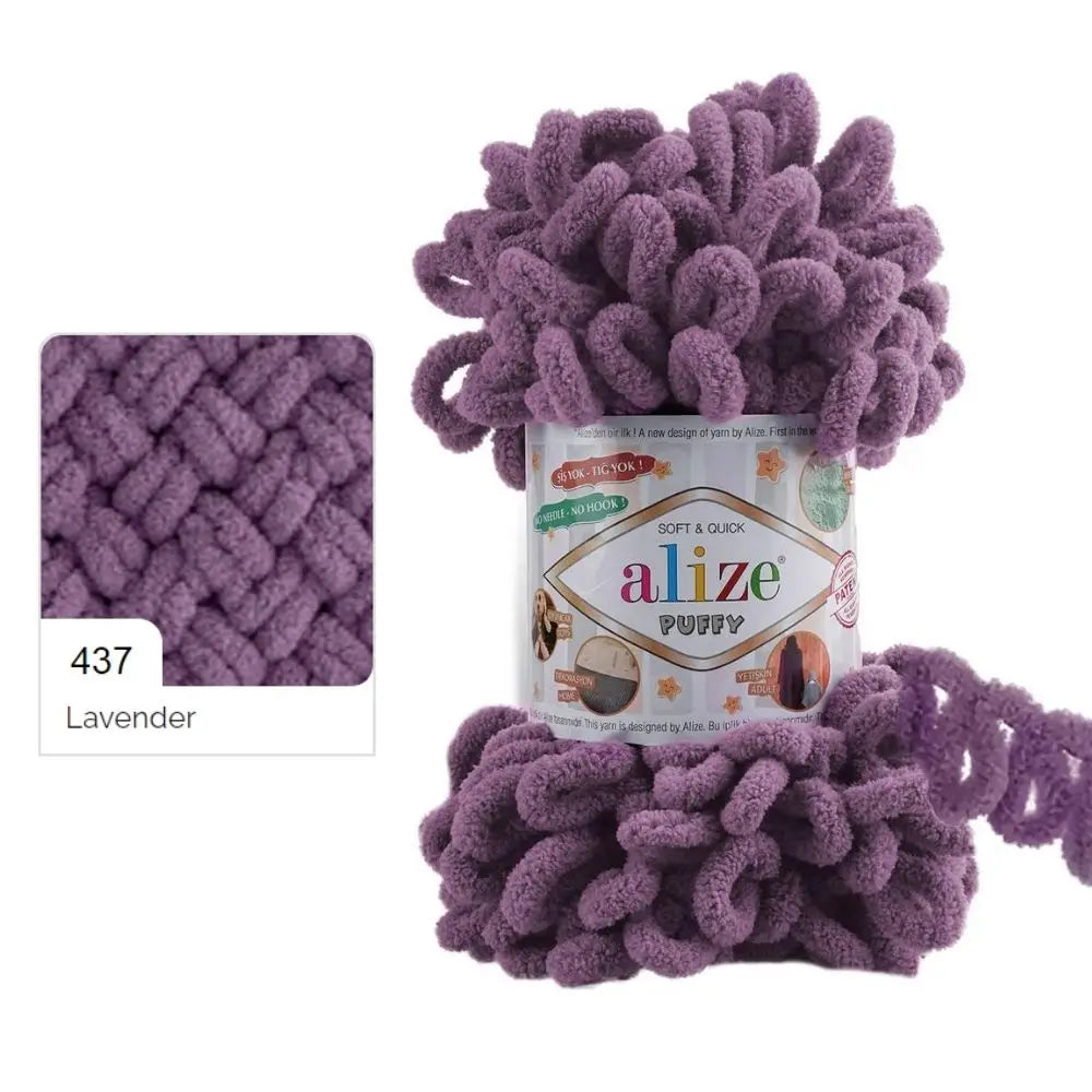 Alize Puffy Yarn, Finger Knitting