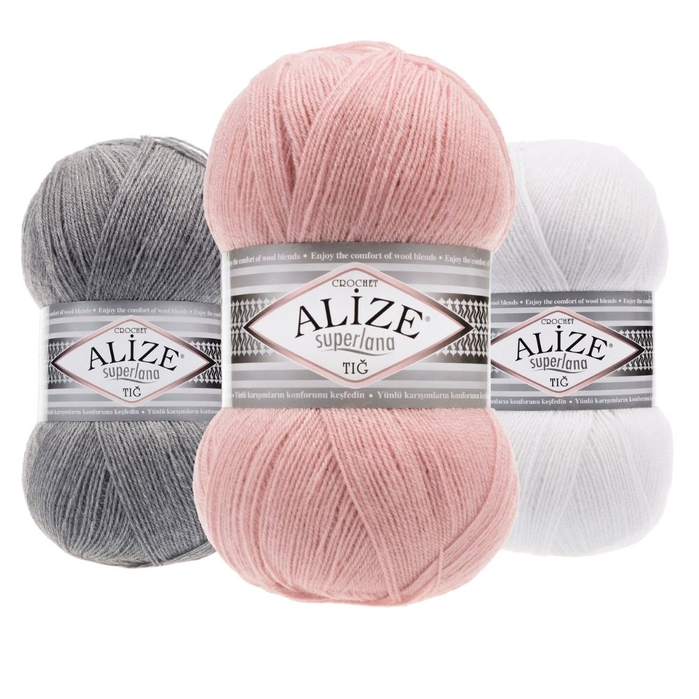 Alize Superlana Tig Crochet yarn, hand knitting, wool, hobbyshopy