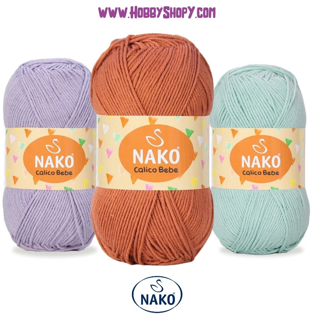 Nako Calico Bebe, Baby Yarn, Crochet, knitting hobbyshopy