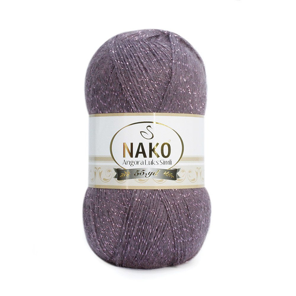 Nako Angora Luks simli, glitter, crochet knit yarn, Hobby Shopy 