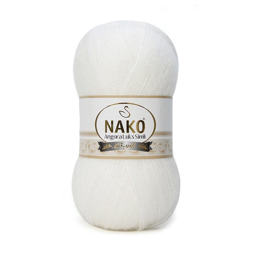 Nako Angora Luks simli, glitter, crochet knit yarn, Hobby Shopy 