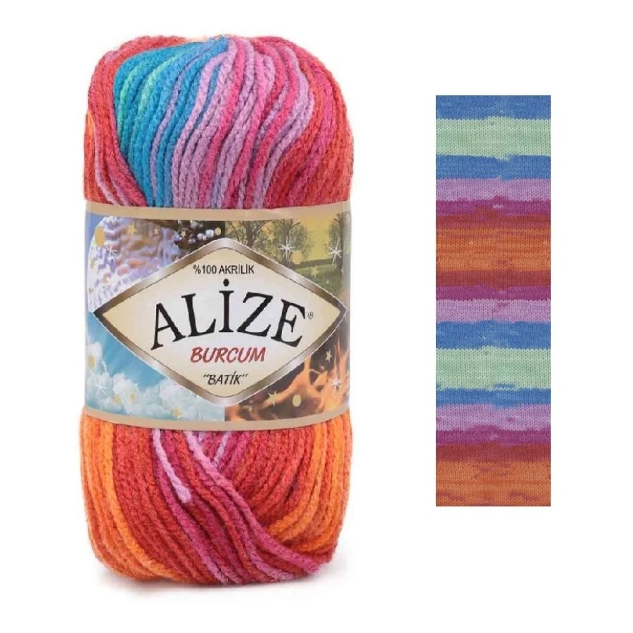 Alize Burcum Batik Hand knitting, crochet yarn, multicolor, hobby shopy