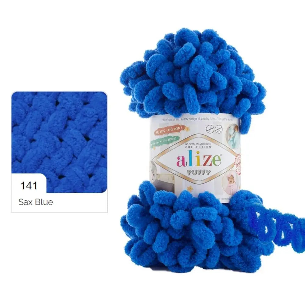 Alize Puffy Yarn, Finger Knitting