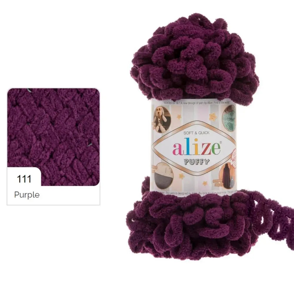 Alize Puffy Yarn, Finger Knitting