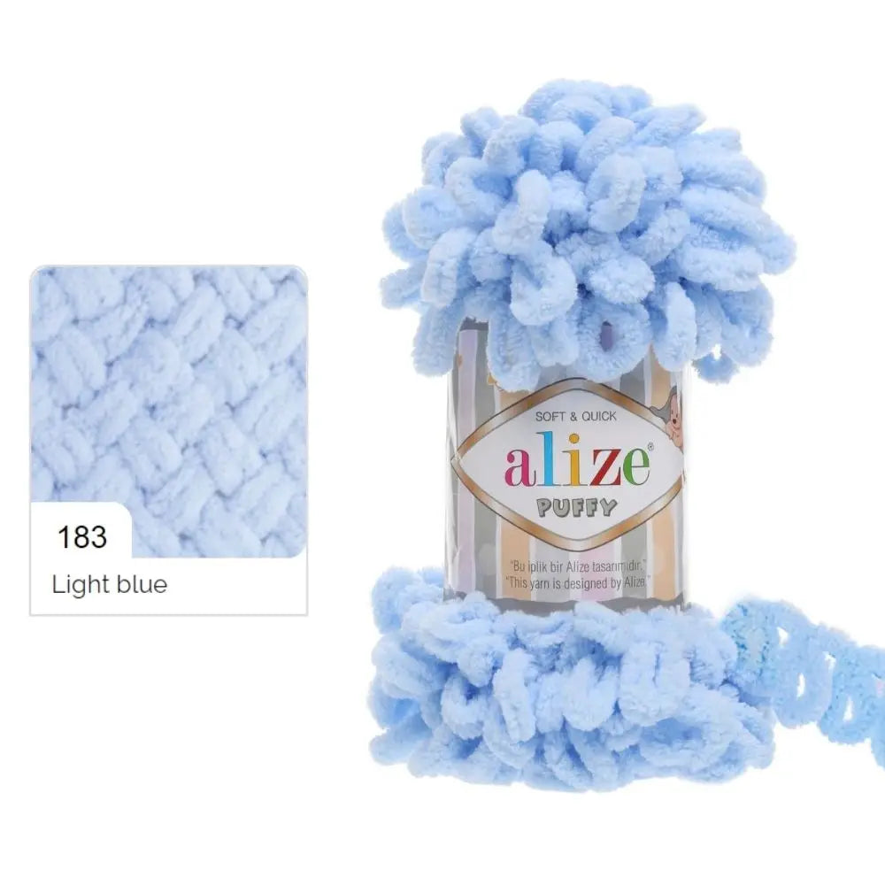 Alize Puffy Yarn, Finger Knitting
