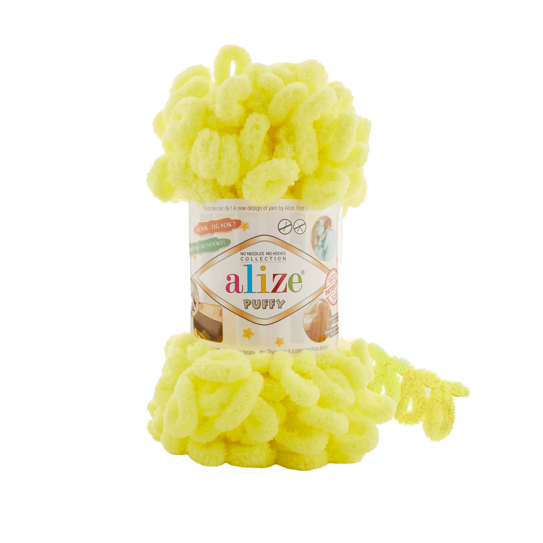 Alize Puffy Yarn, Finger Knitting