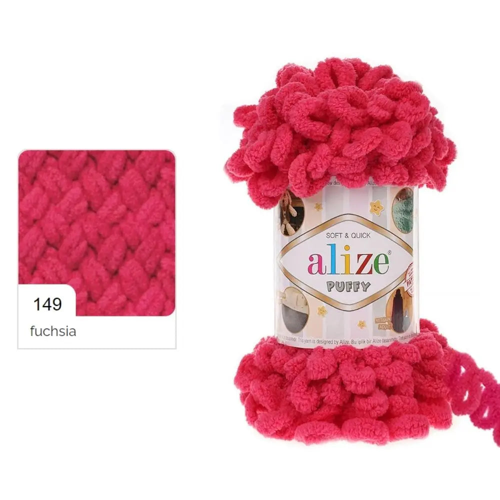 Alize Puffy Yarn, Finger Knitting