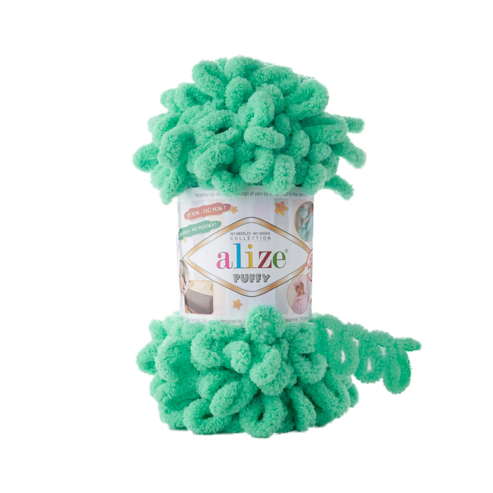 Alize Puffy Yarn, Finger Knitting