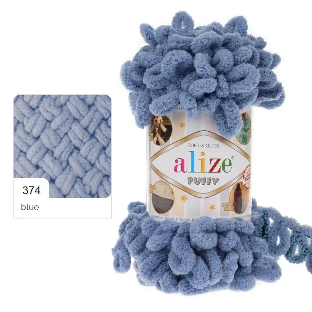 Alize Puffy Yarn, Finger Knitting