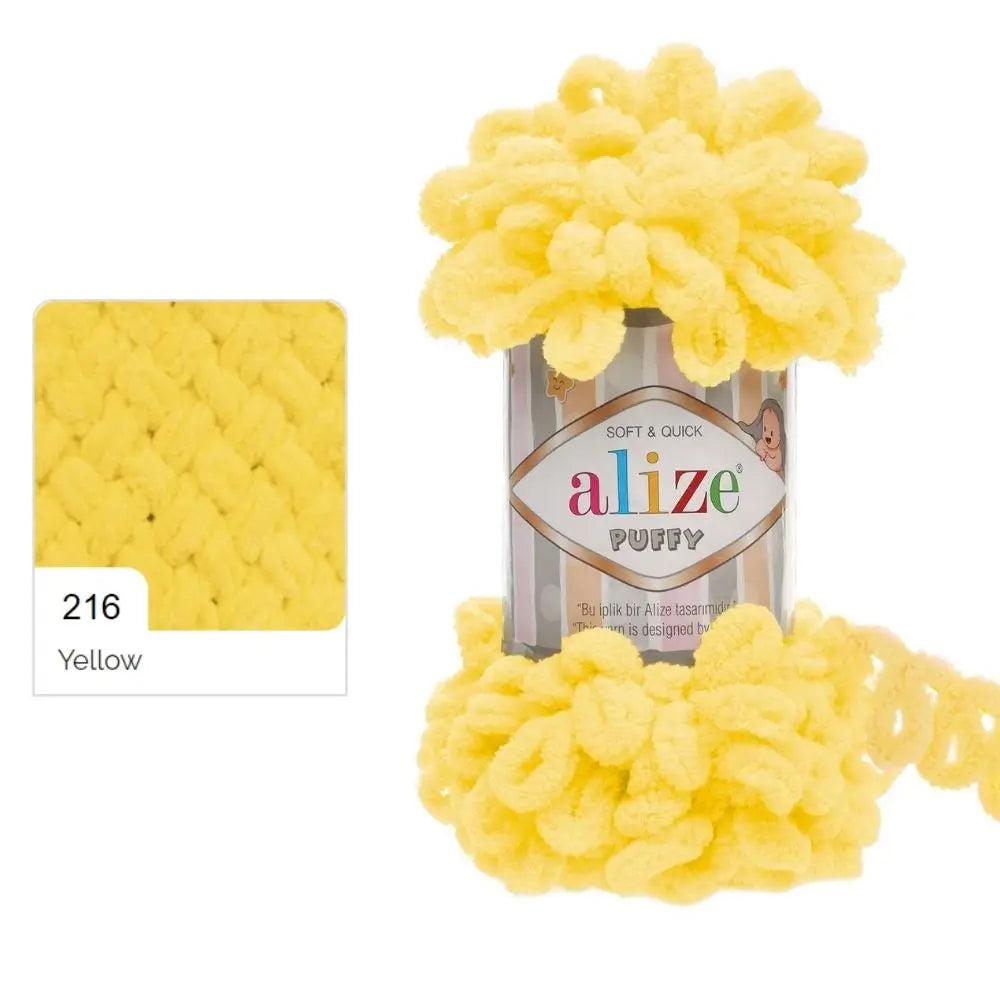 Alize Puffy Yarn, Finger Knitting